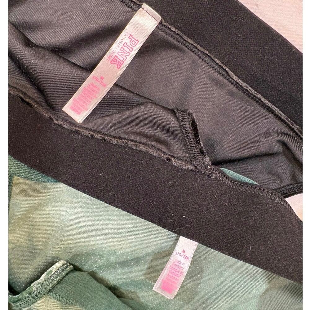 Victoria’s Secret PINK Green Crushed Velour Triangle Bra + 2 matching panties - Picture 6 of 7